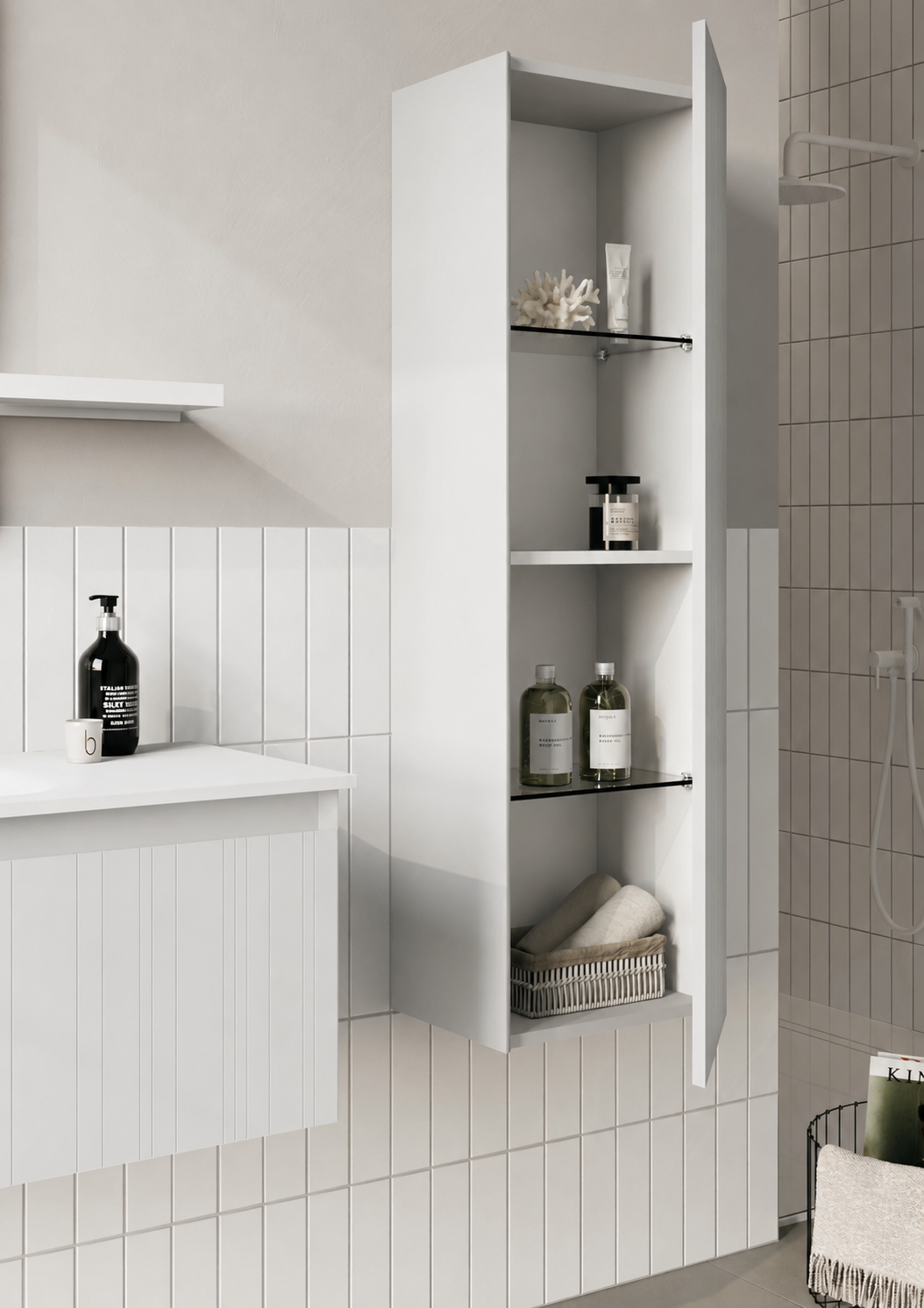 SALINA 40 BYD SAG M.BEYAZORKA3009477Banyo Boy Dolabı Modelleri 