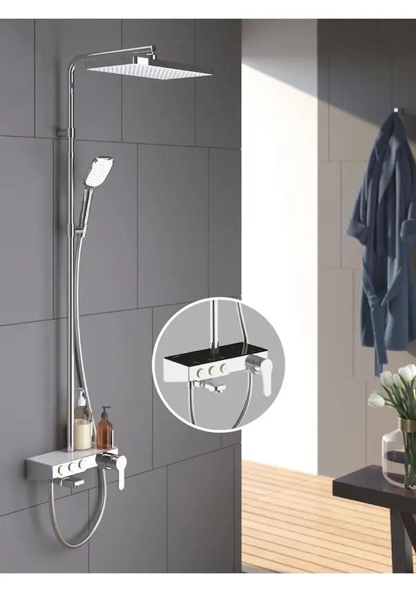 Teska Duş Kolonu, Niagara, Üç Yönlü, Beyaz Camlı, Krom, NG3501CTeskaNG3501CDuş Sistemleri