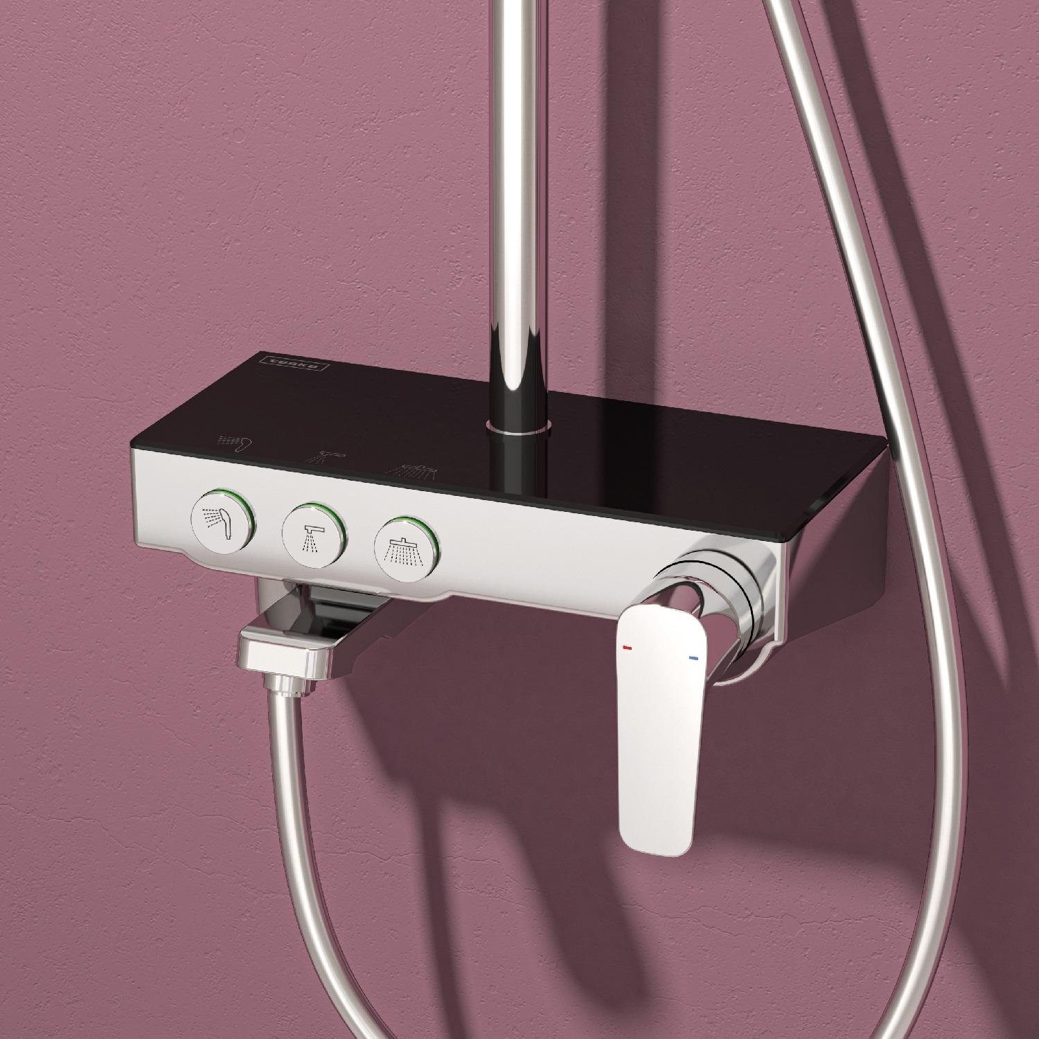 Teska Duş Kolonu, Niagara, Üç Yönlü, Siyah Camlı, NG3501STeskaNG3501SDuş Sistemleri