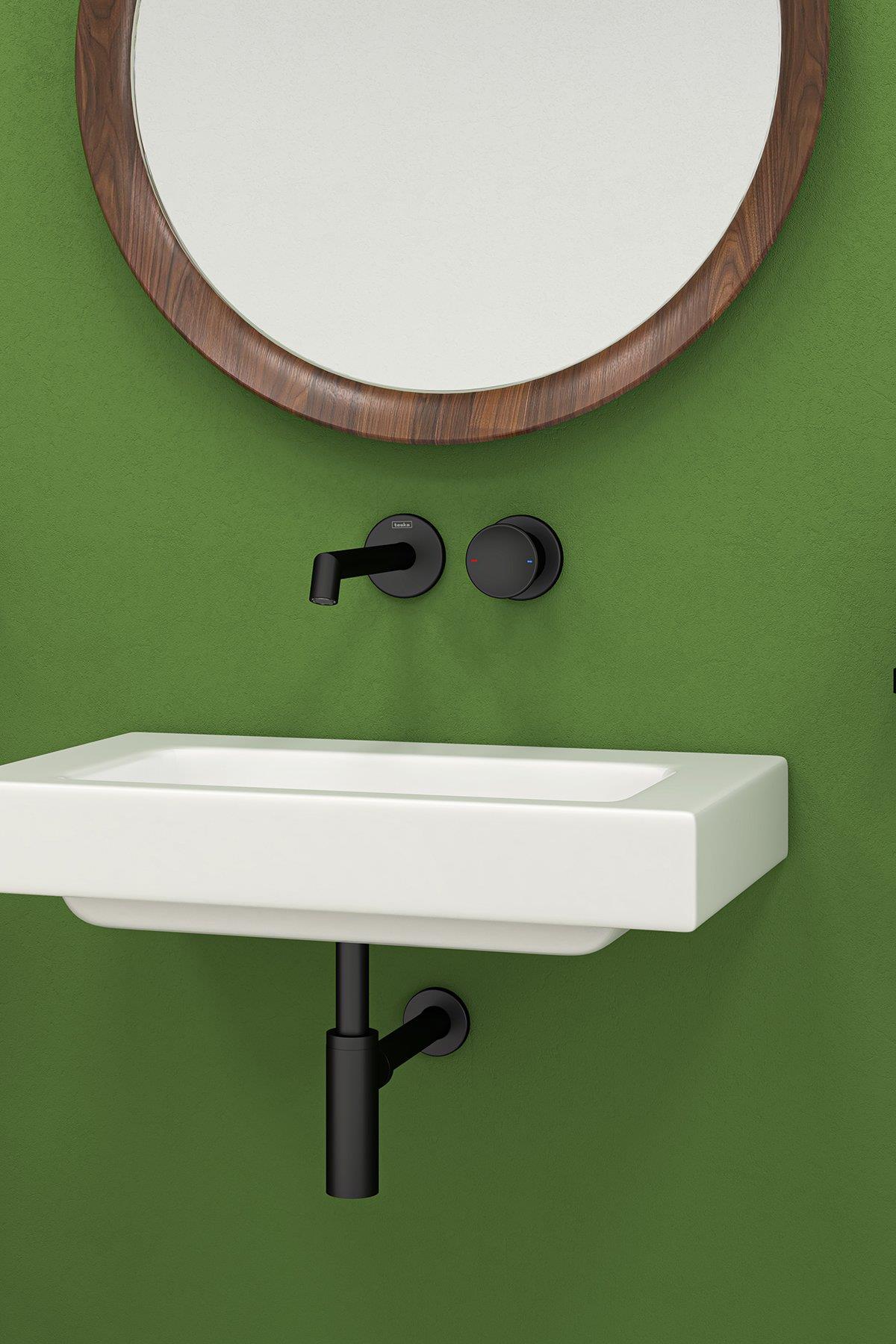 Teska Lavabo Bataryası, Arte, Ankastre, Full Siyah, E5508TeskaE5508Lavabo Bataryaları