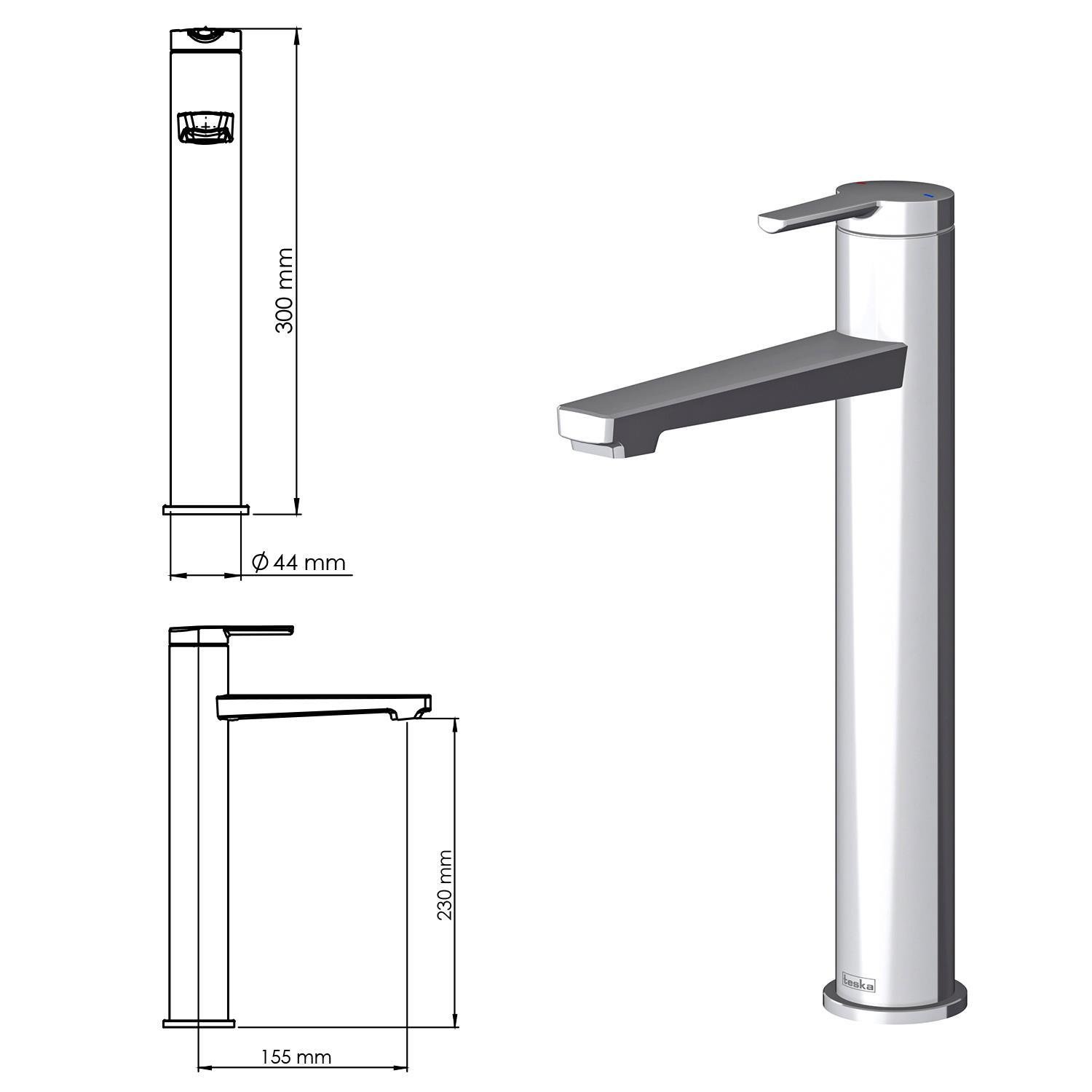 Teska Lavabo Bataryası, Liva Leo, Rose Gold, E5429TeskaE5429Çanak Lavabo Bataryaları