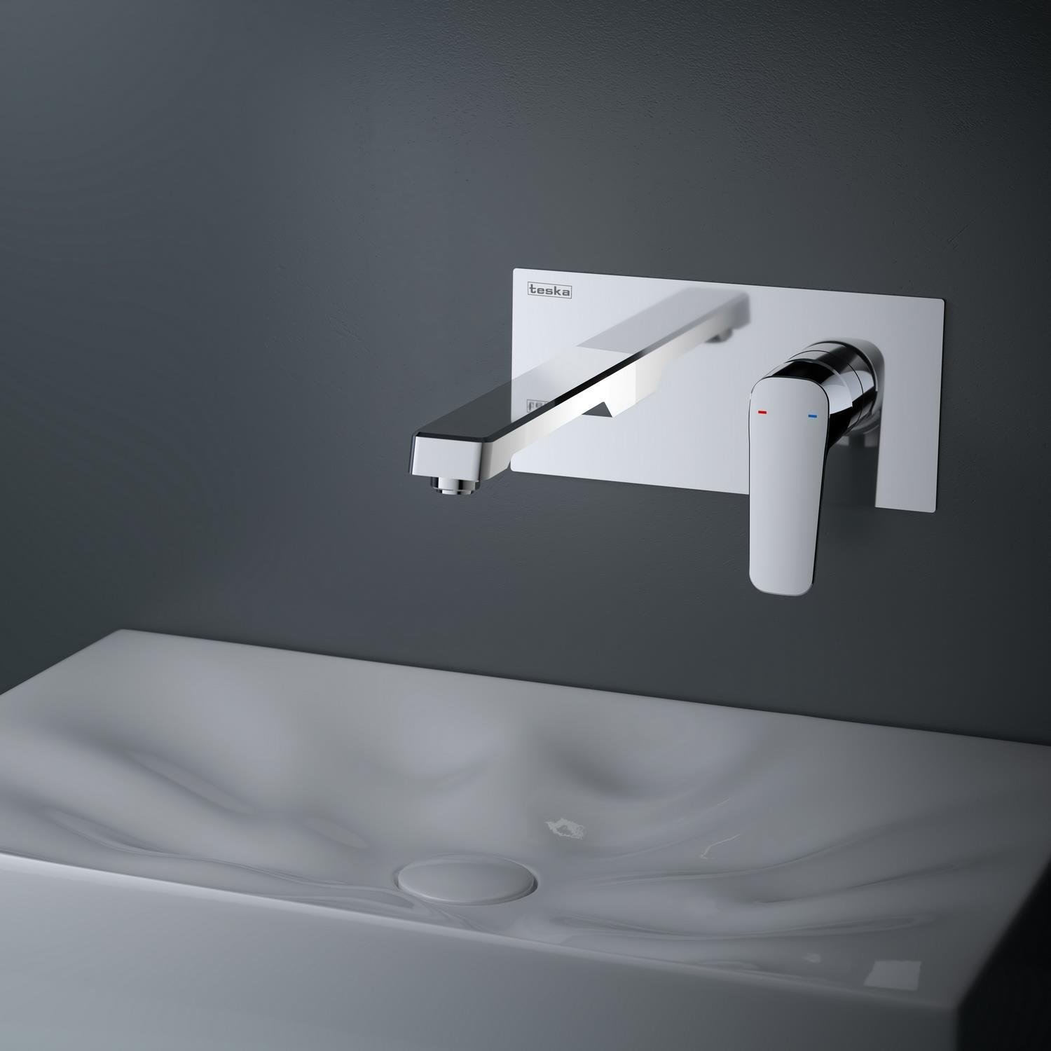 Teska Lavabo Bataryası, Quasar Pro, Ankastre, Krom, E5106TeskaE5106Lavabo Bataryaları