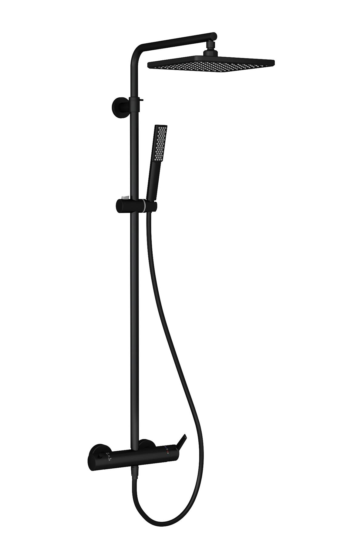 Teska Mix, Devon, İki Yönlü, Kare, Full Siyah, DK2308TeskaDK2308Duş Kolonları