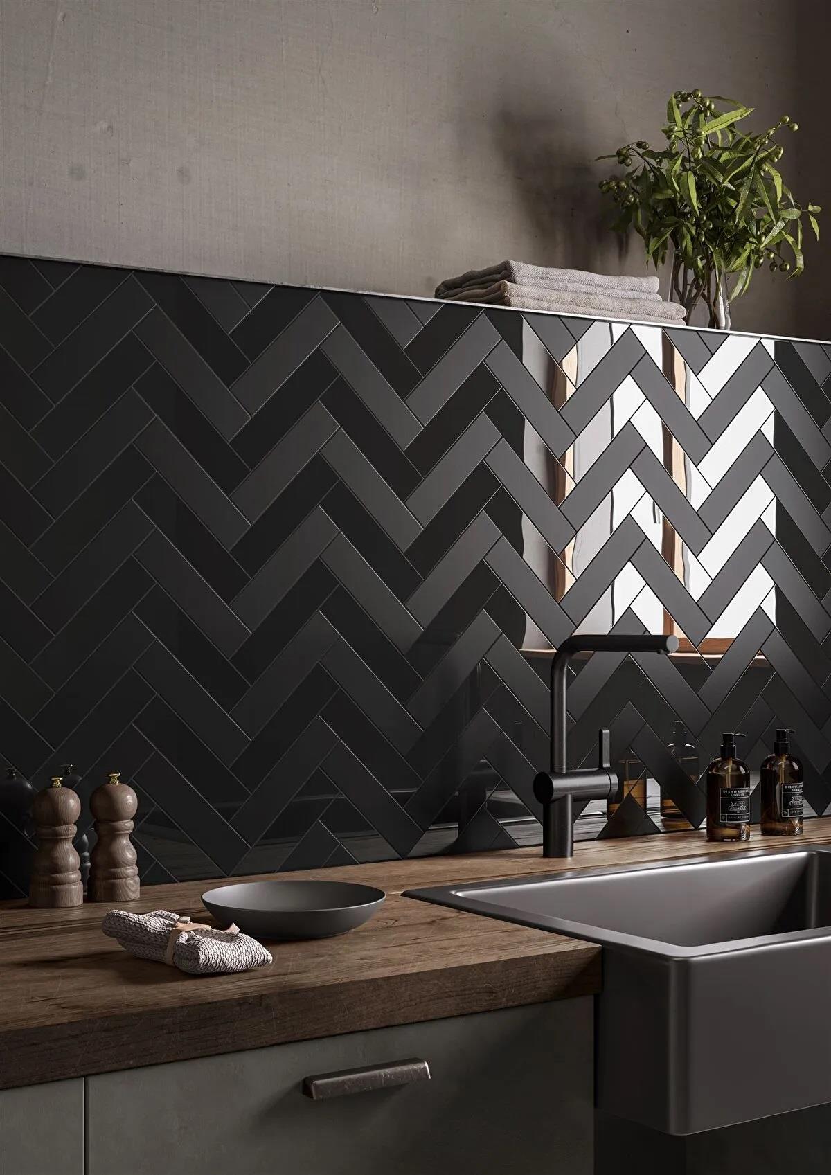 Vitra 5X20 Karo Miniworx Ral 0001500 Siyah Balıksırtı Parlak K54187180001VTE0VitrAK54187180001VTE0Karo Seramik