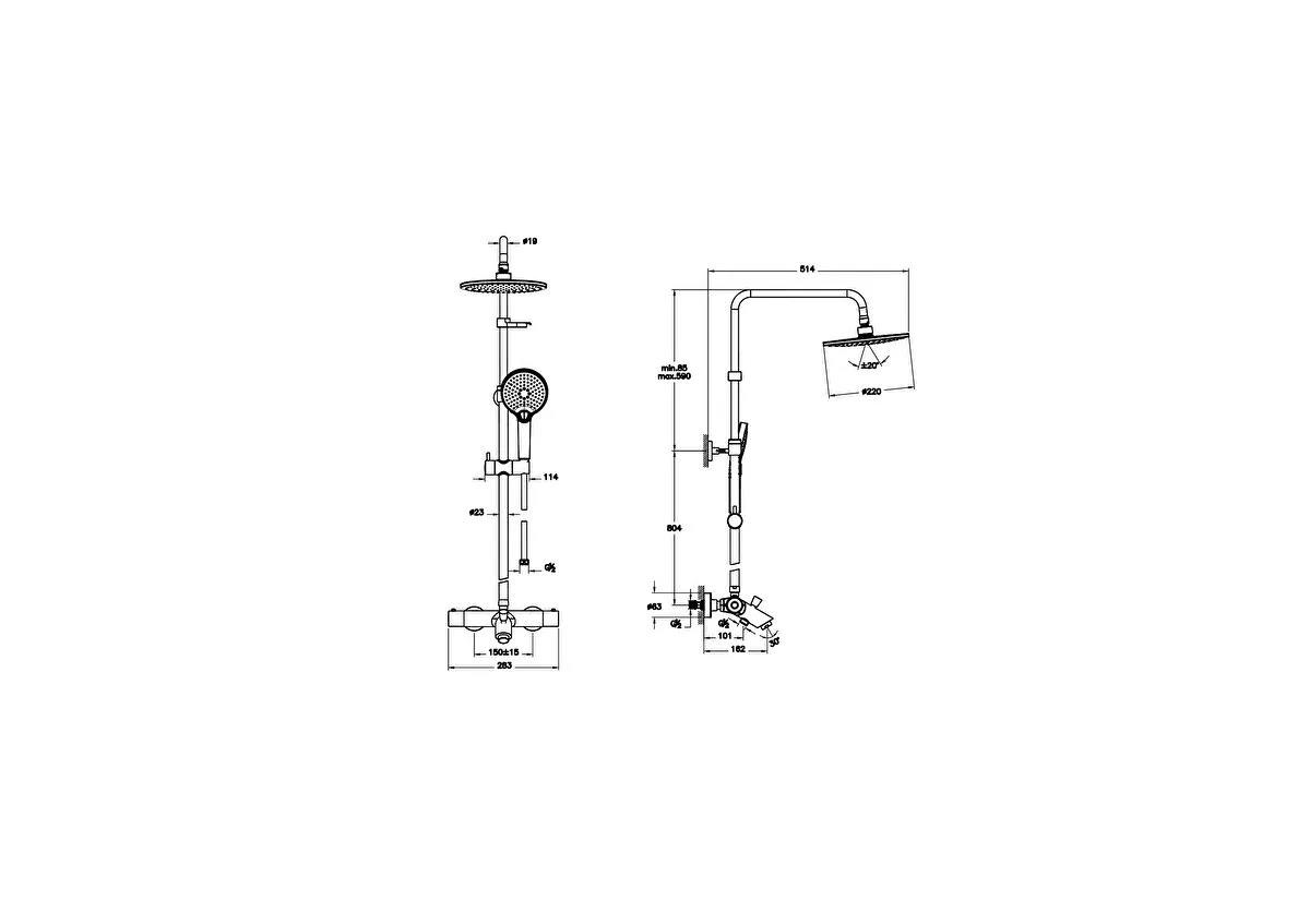 Vitra Aquaheat Bliss S 230B Banyo Sistemi, A47211EXPVitrAA47211EXPDuş Bataryaları