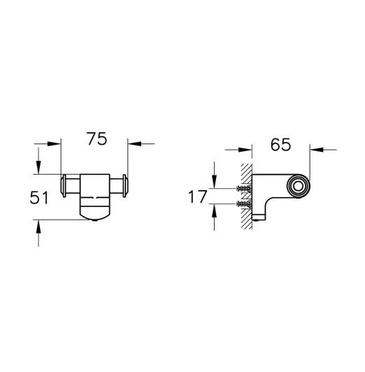 Vitra Askı, Base 700, İkili, Mat Siyah, A4407336VitrAA4407336Askılık