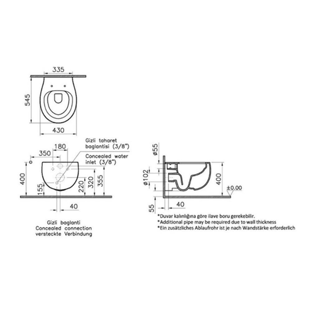 VitrA Asma Klozet Memoria Rim-Ex Kanalsız, Mat Siyah, 5885B483-0559VitrA5885B483-0559Asma Klozet Modelleri, Çeşitleri & Fiyatları | Banyo Dizayn 