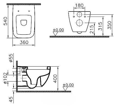 VitrA Asma Klozet, Shift, Beyaz, 4392B003-1295VitrA4392B003-1295Asma Klozet Modelleri, Çeşitleri & Fiyatları | Banyo Dizayn 