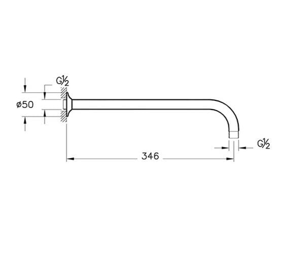 Vitra Dirsek, Origin, Duvardan, (Uzun) Mat Siyah, A4565236WTCVitrAA4565236WTCDuş Başlıkları