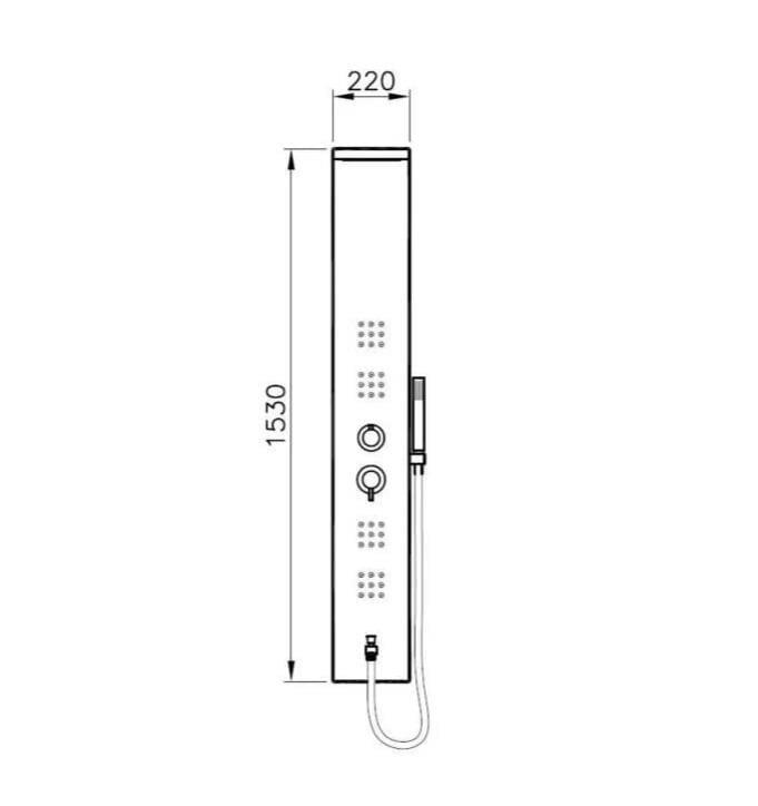 Vitra Duş Sistemi, Shake, Masajlı, Beyaz, A45807VitrAA45807Duş Sistemleri