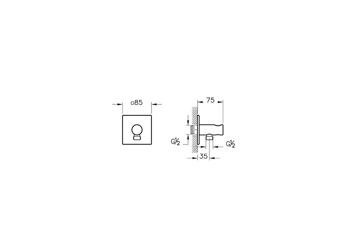 Vitra Duşu Çıkışı, Suit, Ankastre, El, Soft Bakır, A4283229VitrAA4283229Banyo Tamamlayıcı Ürünler