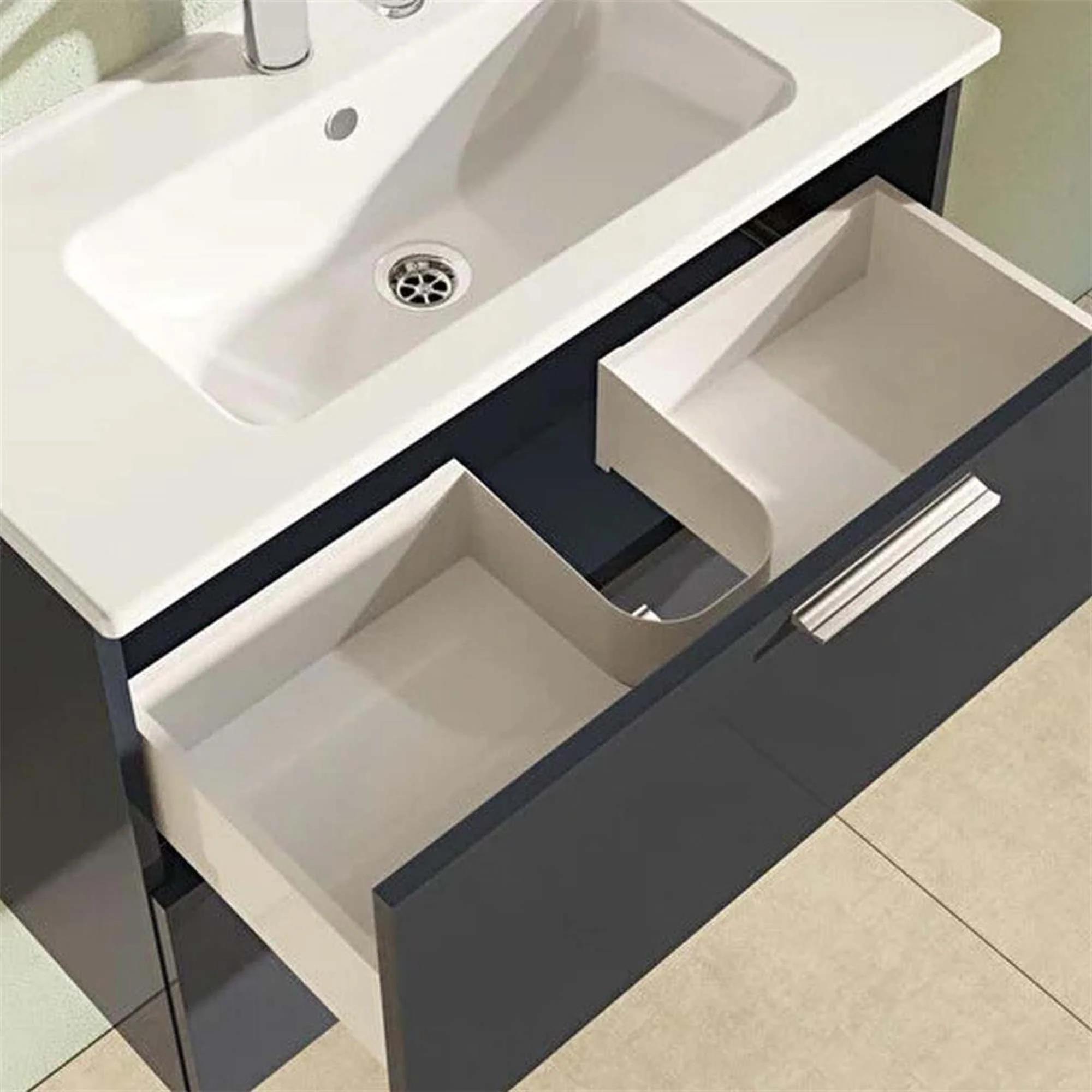 Vitra Etajerli Lavabo, Mia, 79 cm, 7462L003-0001VitrA7462L003-0001Etajerli Lavabo