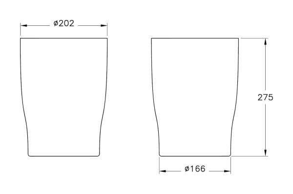 Vitra Eternity Kapaklı Çöp Kovası, 3 Litre, Krom-Beyaz A4430057VitrAA4430057Banyo Çöp Kovaları