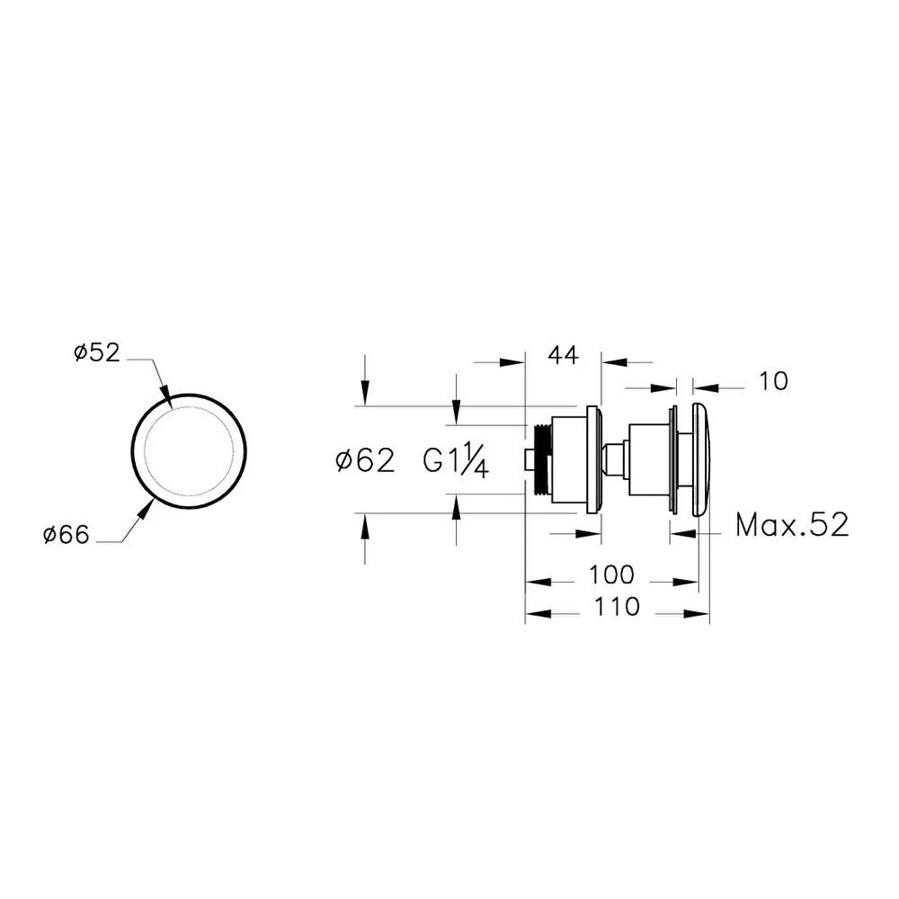 Vitra Frame Yuvarlak Seramik Lavabo Süzgeci (Universal-Sabit), Mat Bej, 6392L020-0159 VitrA6392L020-0159Lavabo Tamamlayıcı Ürünler