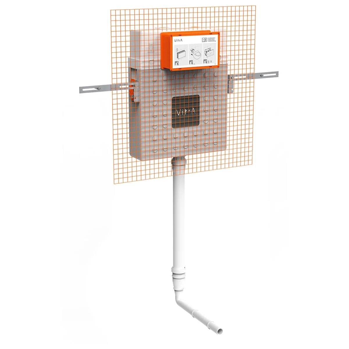 Vitra Gömme Rezervuar, Çift Kademeli, Hela Taşları İçin Set, 3/6 Litre 762-1700-01VitrA762-1700-01Duvar İçi Gömme Rezervuarları