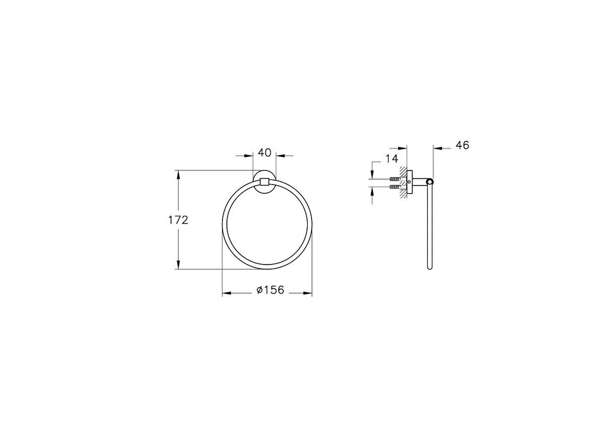 Vitra Havluluk, Base 200, Halka, A44101VitrAA44101Banyo Havluluk