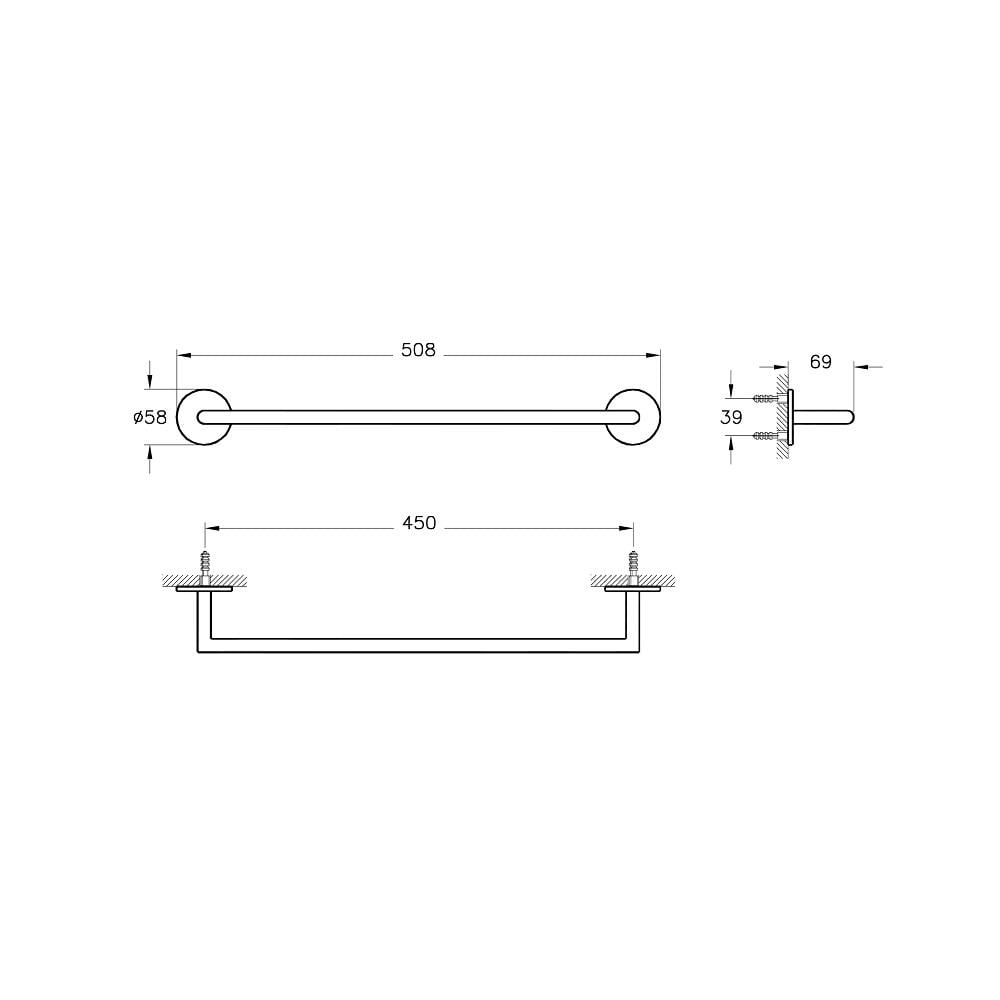 Vitra Havluluk, Origin, 45 Cm, Bakır, A4488626VitrAA4488626Banyo Havluluk