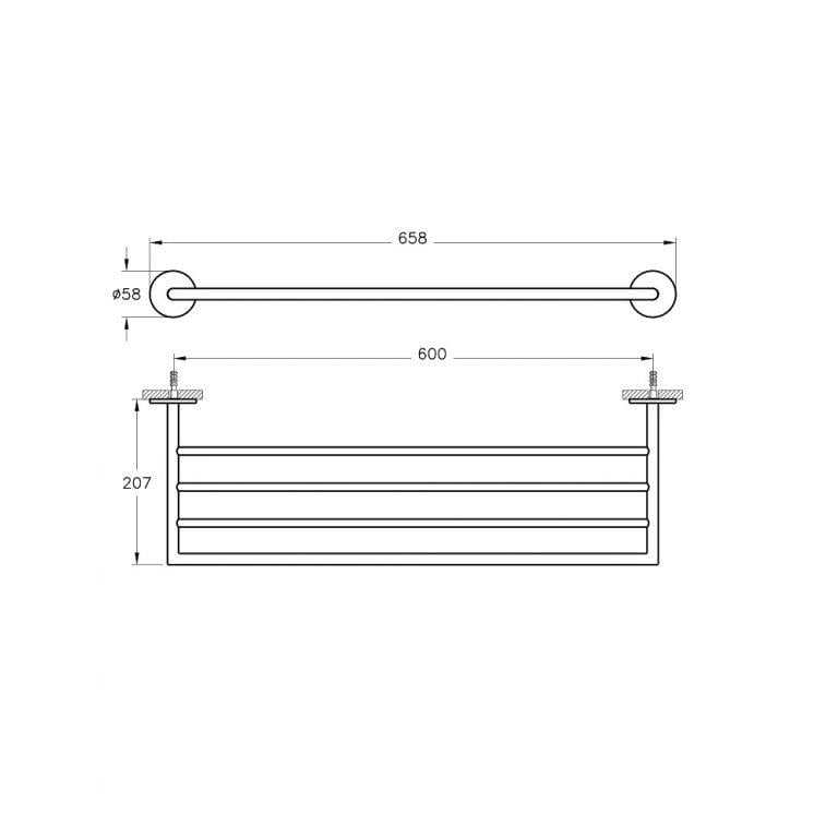 Vitra Havluluk, Origin, Üçlü, Bakır, A4489926VitrAA4489926Banyo Havluluk