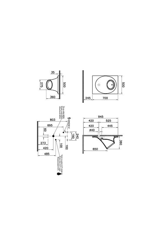 Vitra İstanbul Kanalsız (Rim-ex) Pisuvar Elektrikli (Arkadan Girişli) Siyah  4517B070-5301 VitrA4517B070-5301Pisuvar