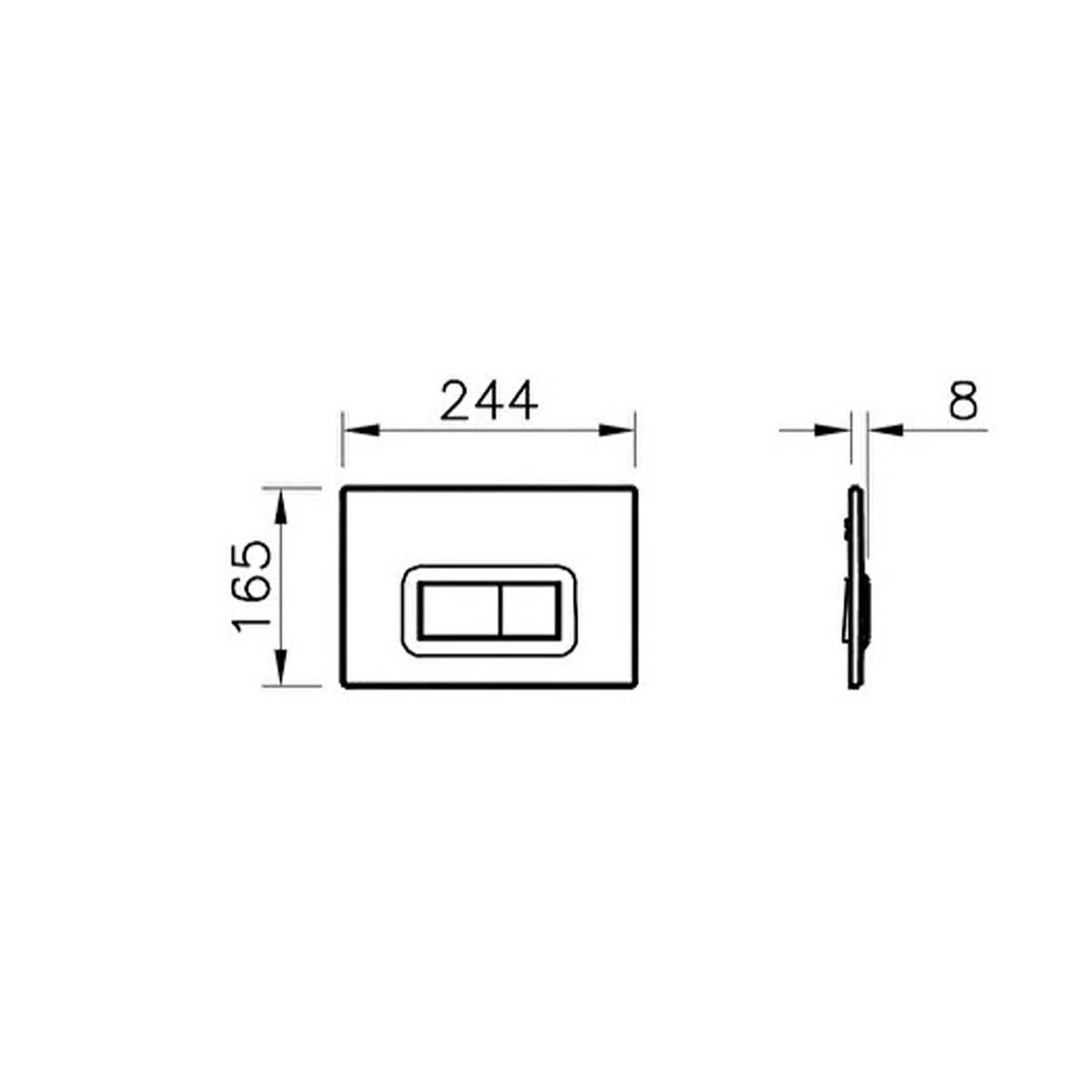 Vitra Kumanda Paneli, Loop R, Parlak Beyaz, 740-0600 VitrA740-0600Kumanda Paneli