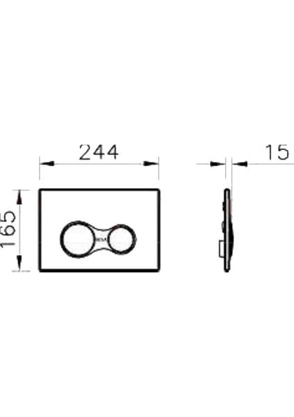 Vitra Kumanda Paneli, Sirius, Parlak Krom-Altın, 740-0422VitrA740-0422Kumanda Paneli