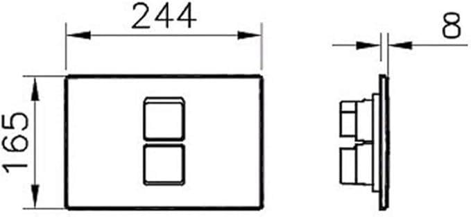 VitrA Kumanda Paneli, Twın², Altın Cam, Siyah, 740-0321VitrA740-0321Kumanda Paneli