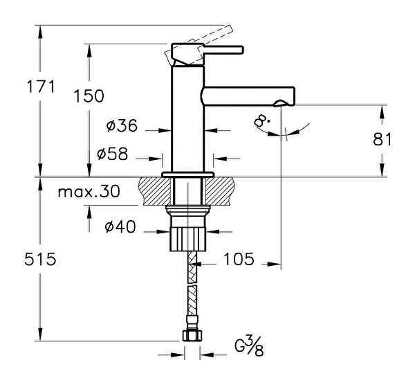 Vitra Lavabo Bataryası, Origin, Kısa, Soft Bakır, A4255529VitrAA4255529Lavabo Bataryaları