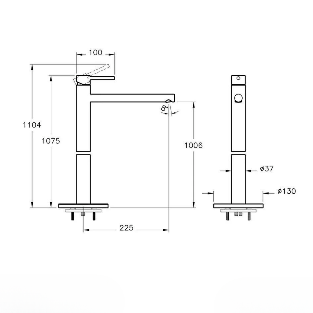 Vitra Lavabo Bataryası, Origin, Yerden, A42663VitrAA42663Lavabo Bataryaları