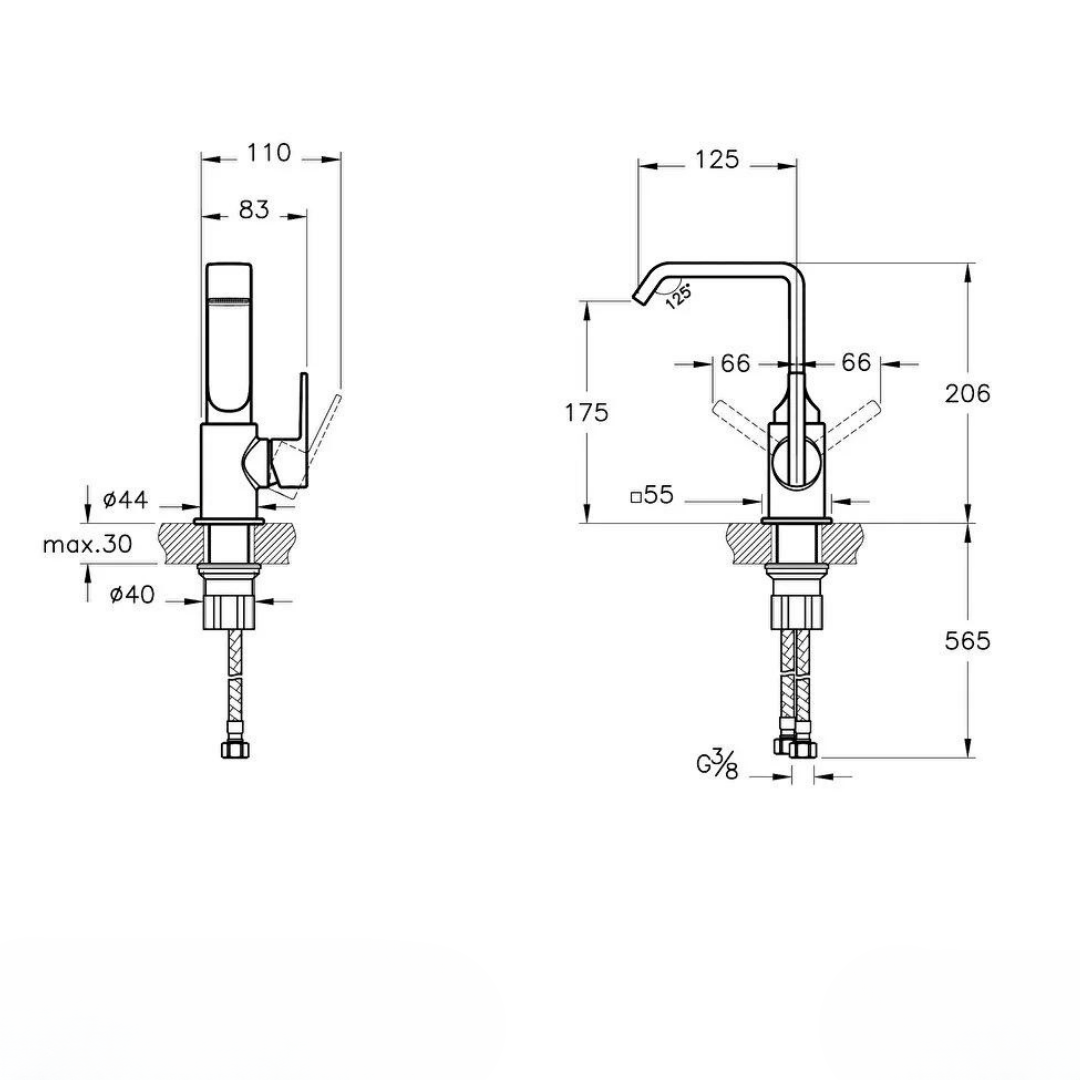 Vitra Lavabo Bataryası, Suit, Soft Altın, A4261674VitrAA4261674Lavabo Bataryaları