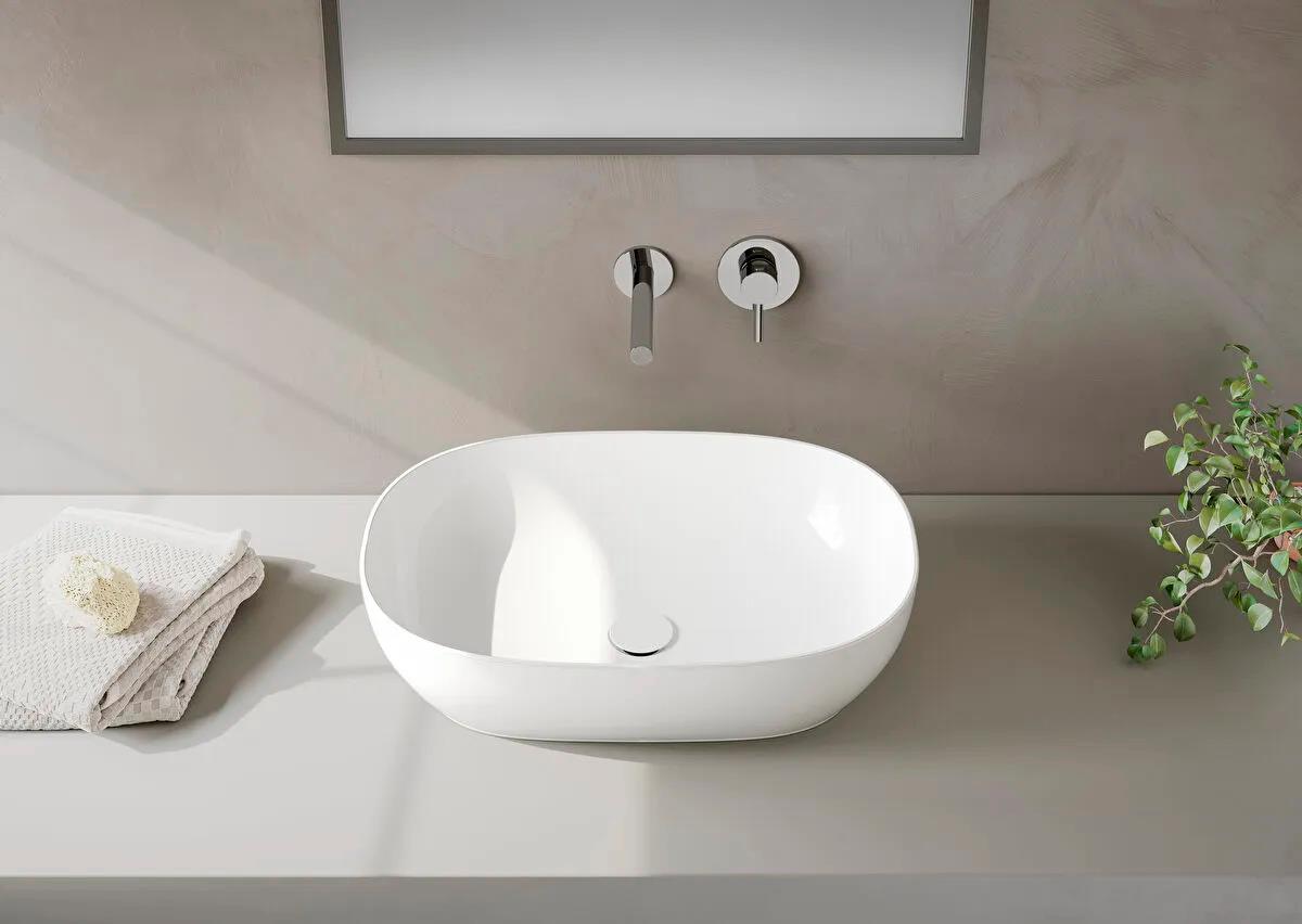 Vitra Lavabo, Outline, Oval, Çanak, 60 cm, Beyaz, 5995B403-0016VitrA5995B403-0016Çanak Lavabo