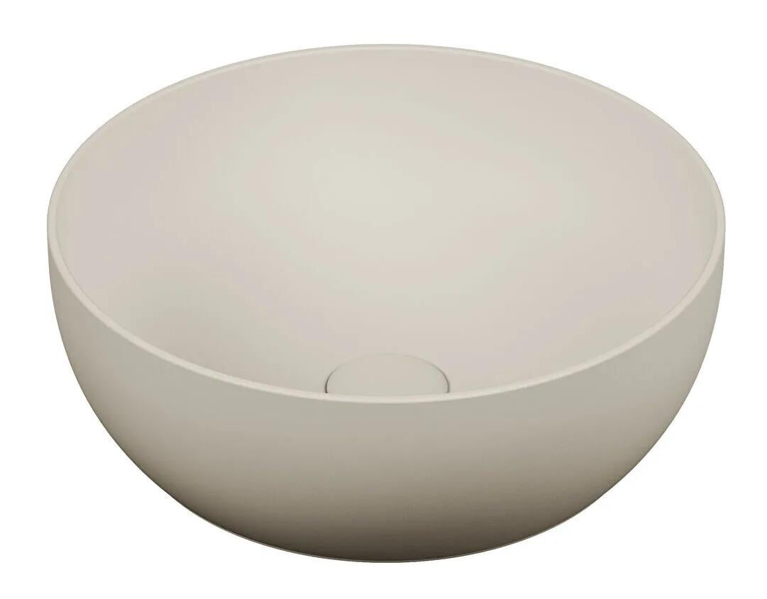 Vitra Lavabo, Outline, Yuvarlak, Çanak, 40 cm, Mat Bej, 5992B420-0016VitrA5992B420-0016Çanak Lavabo