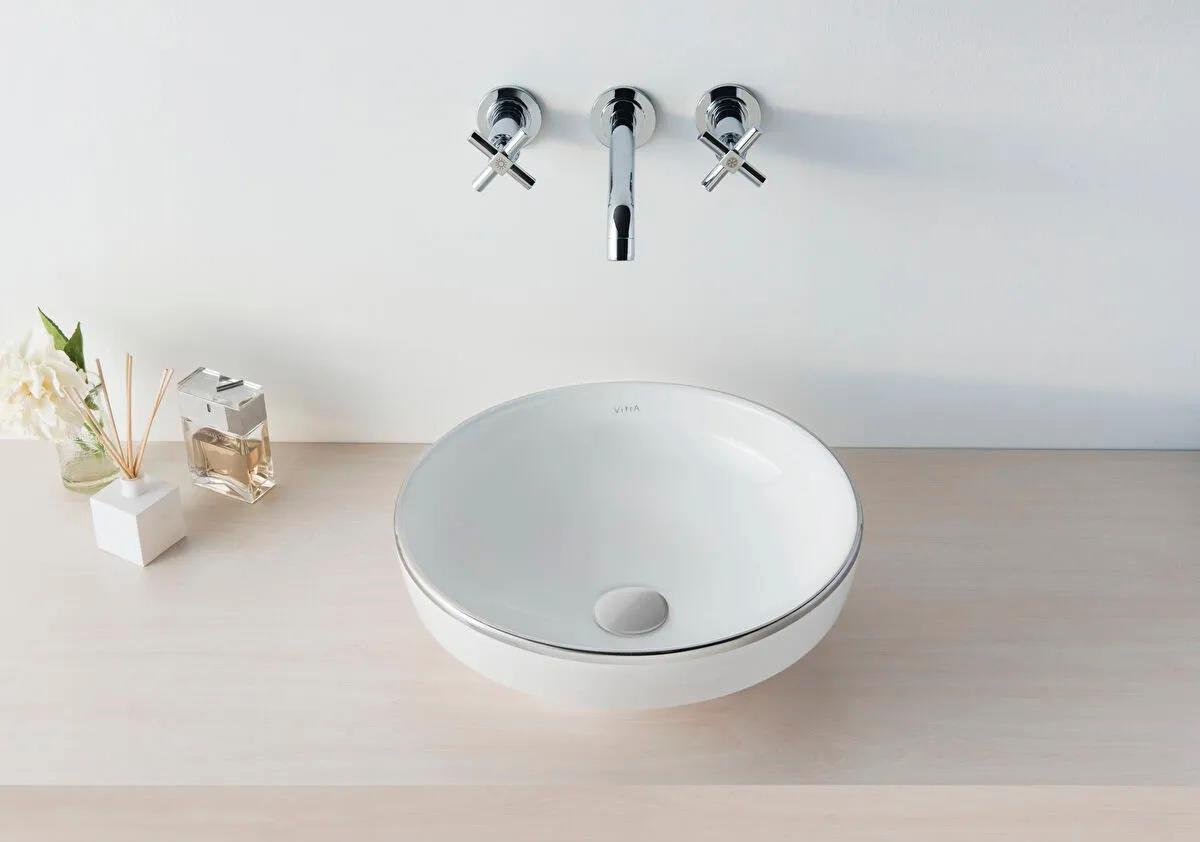 Vitra Lavabo, Water, Jewels, Çanak, 40 cm, Beyaz, 4334B403-1361VitrA4334B403-1361Çanak Lavabo