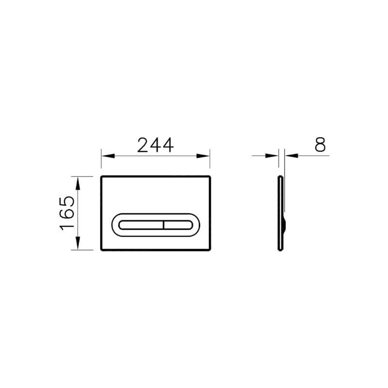 Vitra Loop T Fotoselli Kumanda Paneli, Parlak Krom 768-0880VitrA768-0880Kumanda Paneli