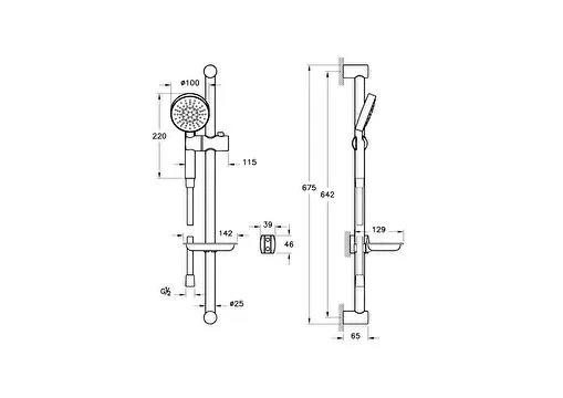 Vitra Master 1F Sürgülü El Duşu Takımı A45693EXPVitrAA45693EXPSürgü El Duşu Takımı