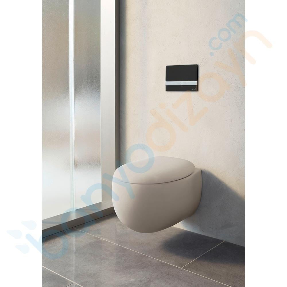 Vitra Memoria Rim-Ex Kanalsız Asma Klozet, Mat Bej, 5885B420-0559 VitrA5885B420-0559Asma Klozet Modelleri, Çeşitleri & Fiyatları | Banyo Dizayn 