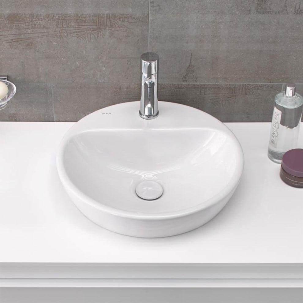 Vitra Metropole Armatür Bantlı Yuvarlak Çanak Lavabo, 45 cm, 5941B003-0001VitrA5941B003-0001Çanak Lavabo