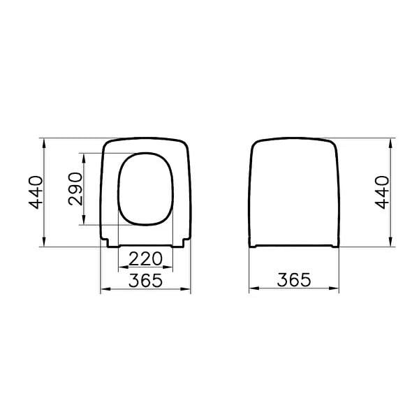 Vitra Metropole Slim Klozet Kapağı, Yavaş Kapanır, SiyahVitrA122-070-009Klozet Kapağı