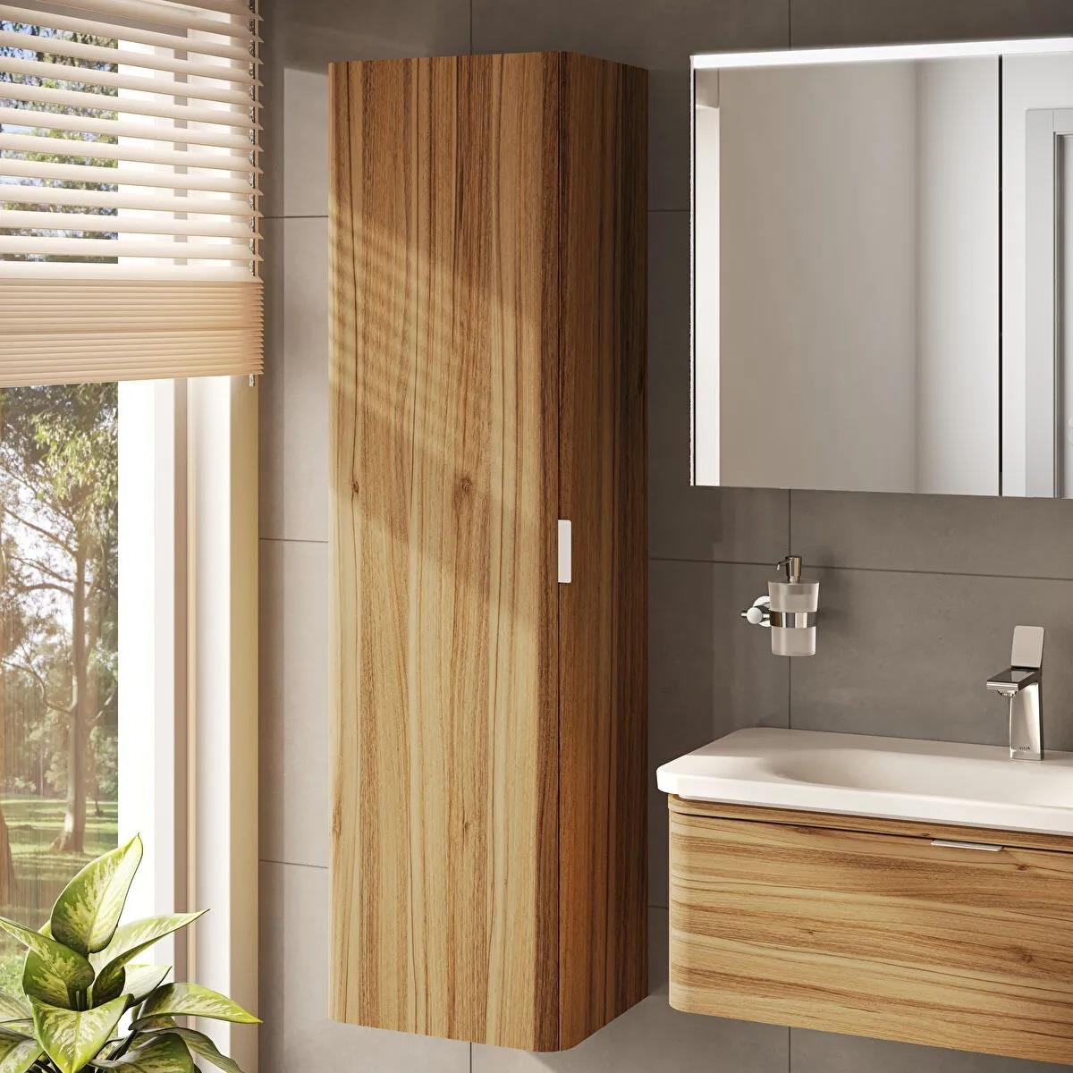 Vitra Nest T. Banyo Boy Dolabı Tek Kapak, H.D Ahsap S 56187VitrA56187Banyo Boy Dolabı Modelleri 