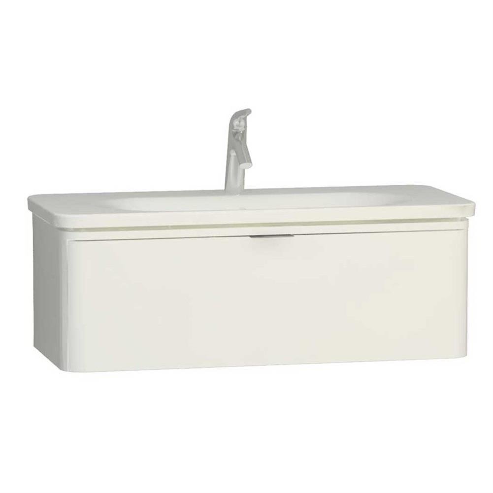 Vitra Nest Trendy Tek Çekmeceli Lavabo Dolabı, 100 Cm, Parlak Beyaz (Lavabo Dahil) 56439VitrA56439Lavabo Dolabı