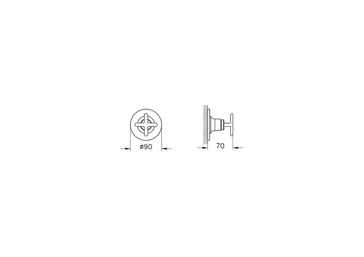 Vitra Origin Classic Ankastre 3 Yollu Yönlendirici (Sıva Üstü Grubu) Mat Siyah A4289736VitrAA4289736Banyo Tamamlayıcı Ürünler