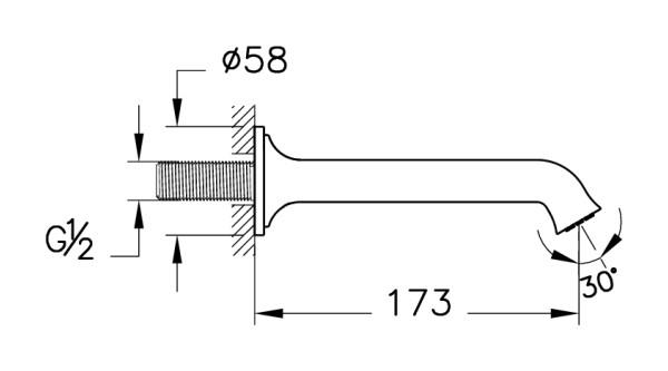 Vitra Origin Classic Banyo Çıkış Ucu, Fırçalı Altın A4289925VitrAA4289925Çıkış Uçları