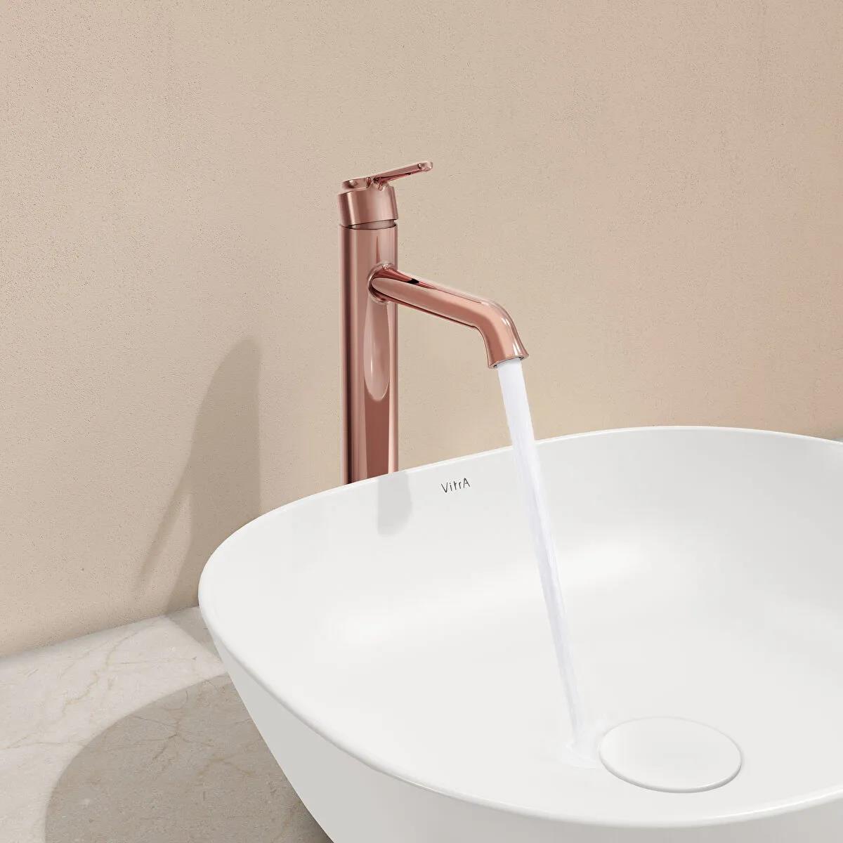 Vitra Origin Classic Tezgah Üstü Lavabo Bataryası, Soft Bakır  A4288229VitrAA4288229Lavabo Bataryaları