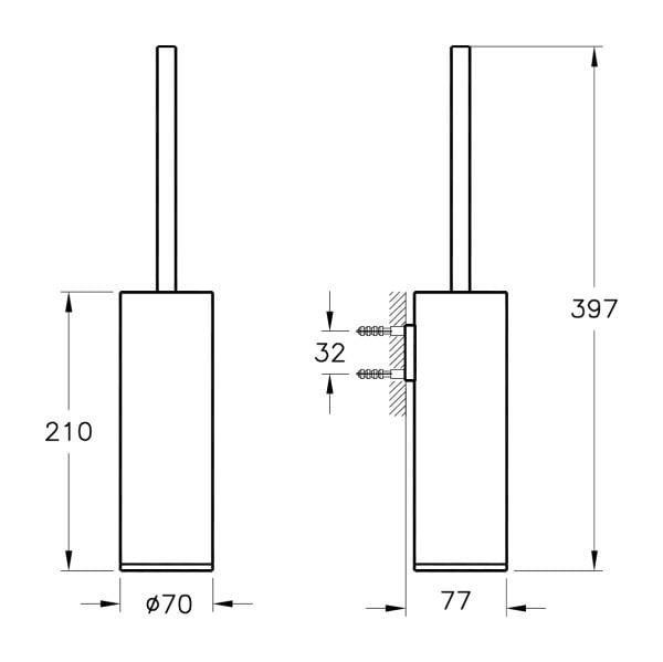 Vitra Origin Tuvalet Fırçalığı (Duvardan) A44894VitrAA44894Tuvalet Fırçalığı