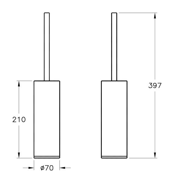 Vitra Origin Tuvalet Fırçalığı (Yerden) A44893VitrAA44893Tuvalet Fırçalığı