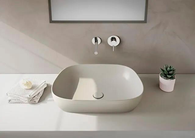 Vitra Outline Çanak Lavabo, 63 cm, Mat Bej, 5993B420-0016 VitrA5993B420-0016Çanak Lavabo