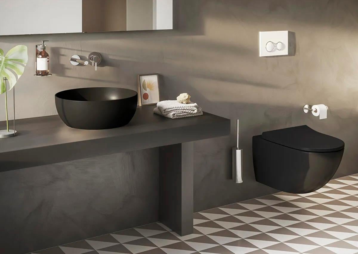 Vitra Outline Yuvarlak Çanak Lavabo, 40 cm, Mat Siyah, 5992B483-0016  (sadece istanbul teslimat için uygundur )VitrA5992B483-0016Çanak Lavabo