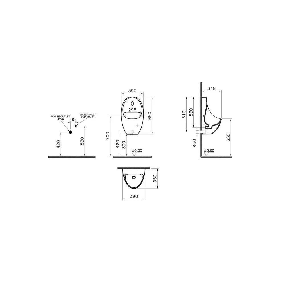 Vitra Pisuvar, Arkitekt, Fotoselli, Elektrikli, Beyaz, 5999B003-5556VitrA5999B003-5556 Pisuvar