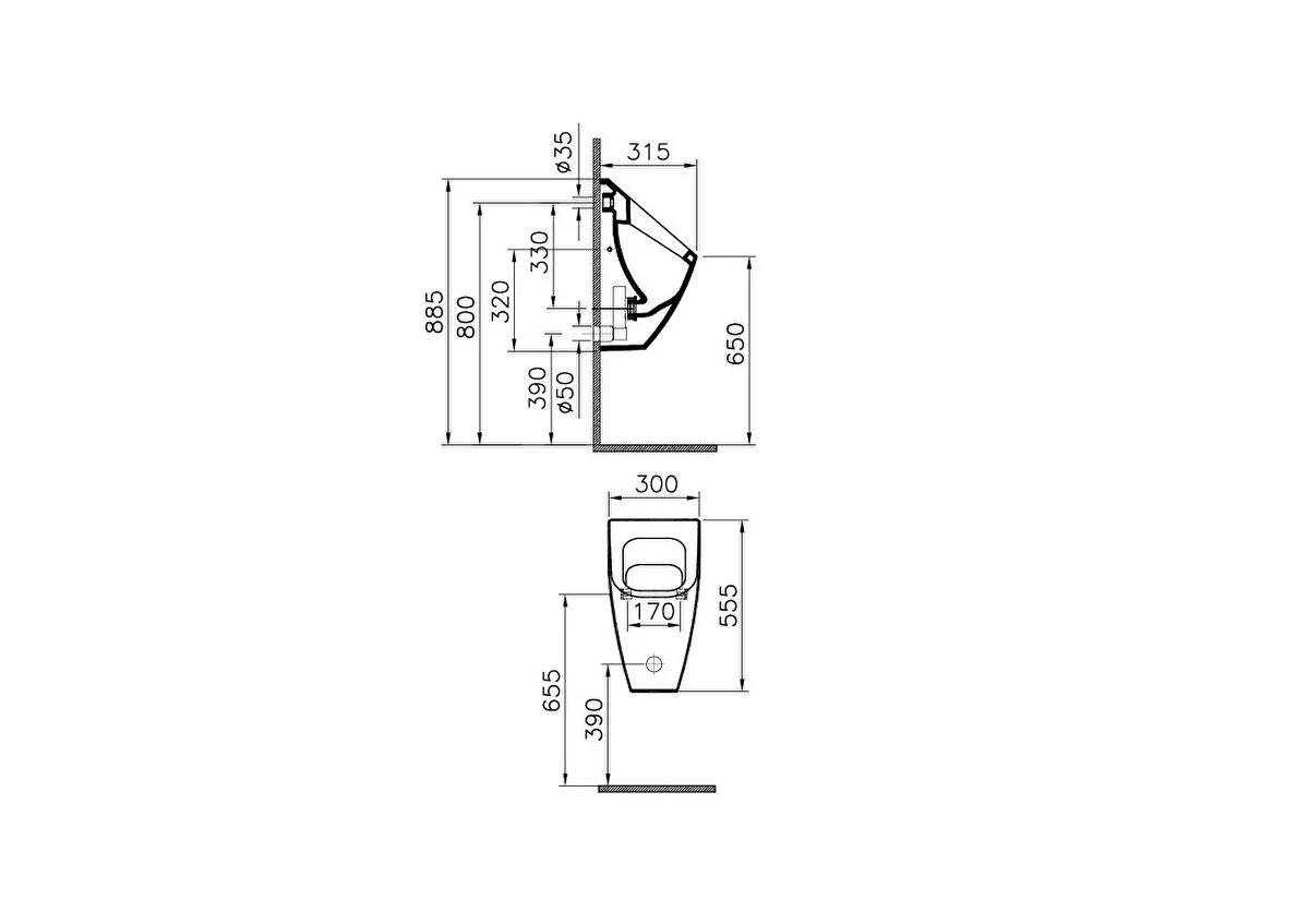 Vitra Retro Arkadan Su Girişli Pisuvar 5218L003-0199VitrA5218L003-0199Pisuvar