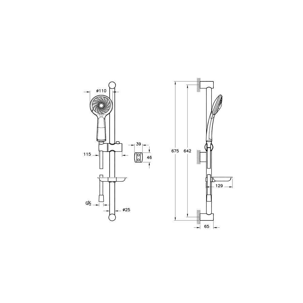 Vitra Samba 3F Sürgülü El Duşu Takımı A45680WSAVitrAA45680WSASürgü El Duşu Takımı