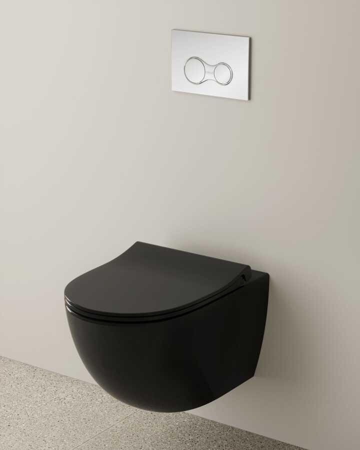 Vitra Sento Slim Klozet Kapağı, Yavaş Kapanır, Siyah, 120-070-009VitrA120-070-009Klozet Kapağı